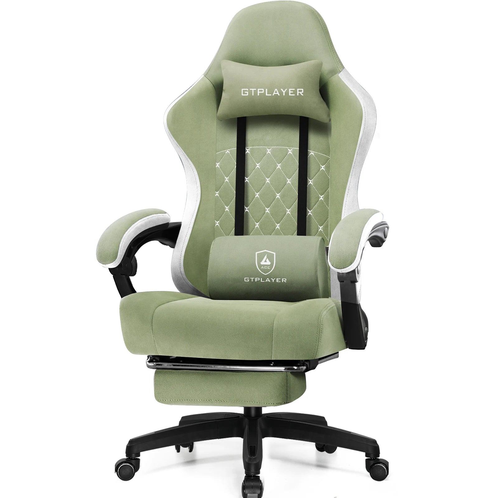 GTPLAYER Ergonomic Gaming Chair โ Pocket Spring Cushion, Linkage Armrests & Footrest for Office or Gaming