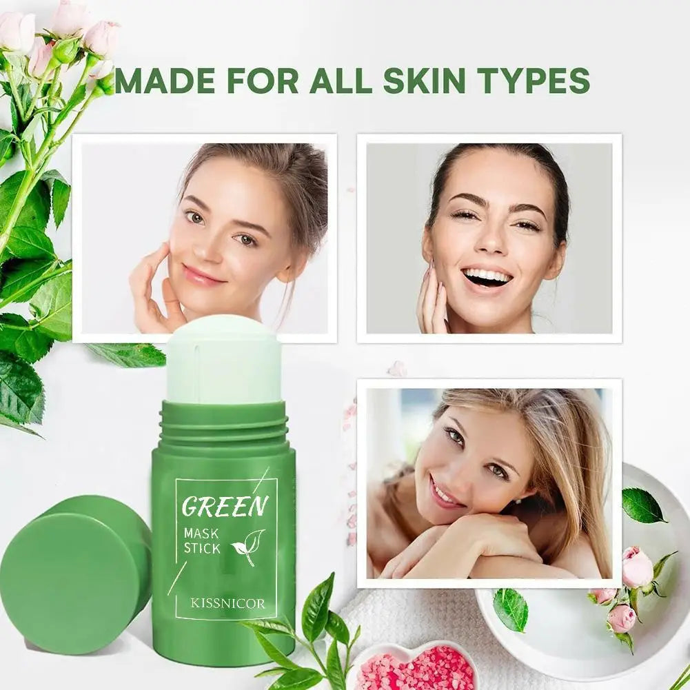 Face Clean Mask Green Tea Cleansing Stick Mask Shrink pores Deep Blackhead Remover facial Cleansing Moisturizing Mask