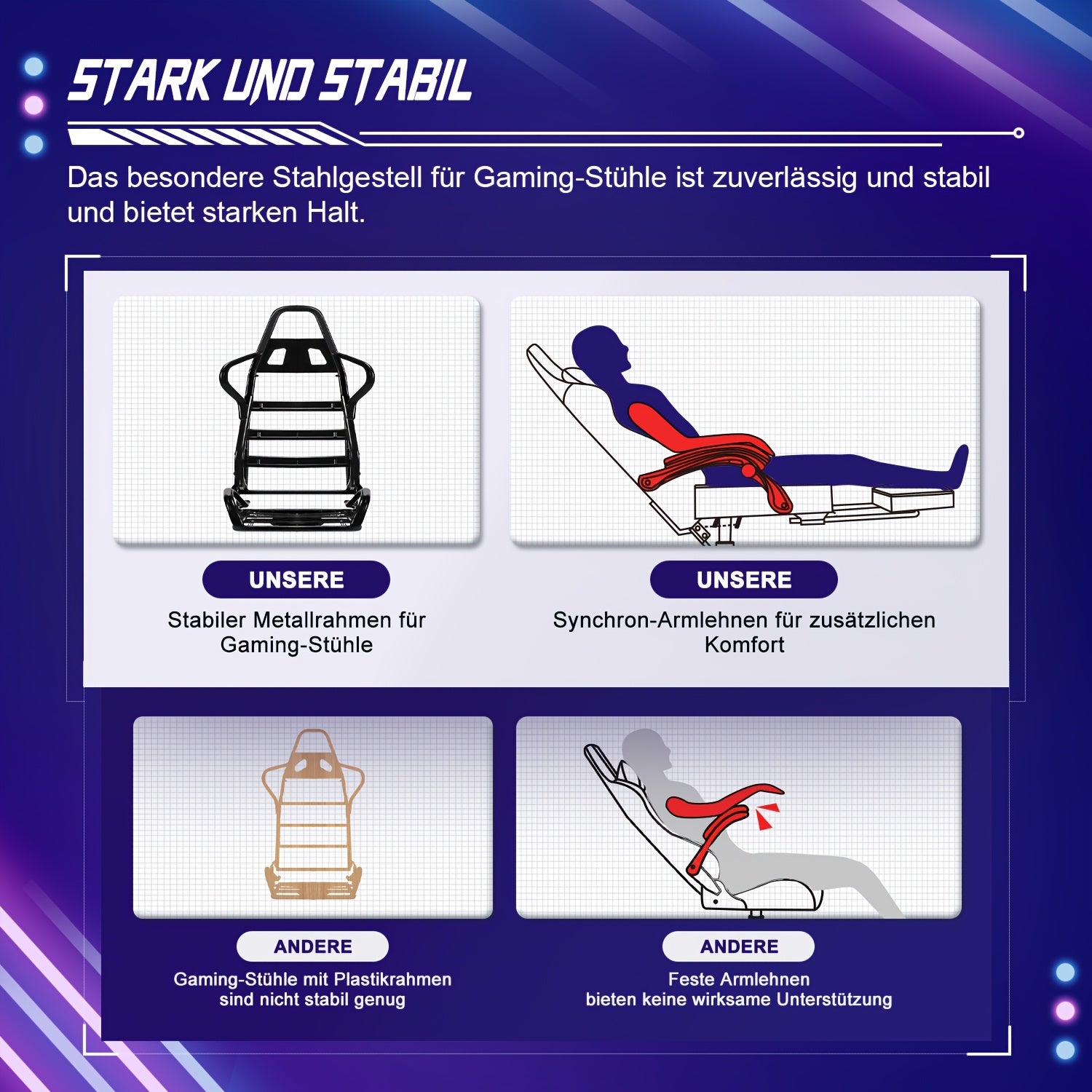 Ergonomic Gaming Chair with Footrest – Gronfont Recliner with Lumbar &amp; Headrest Support, Swivel Base, and Height Adjustment