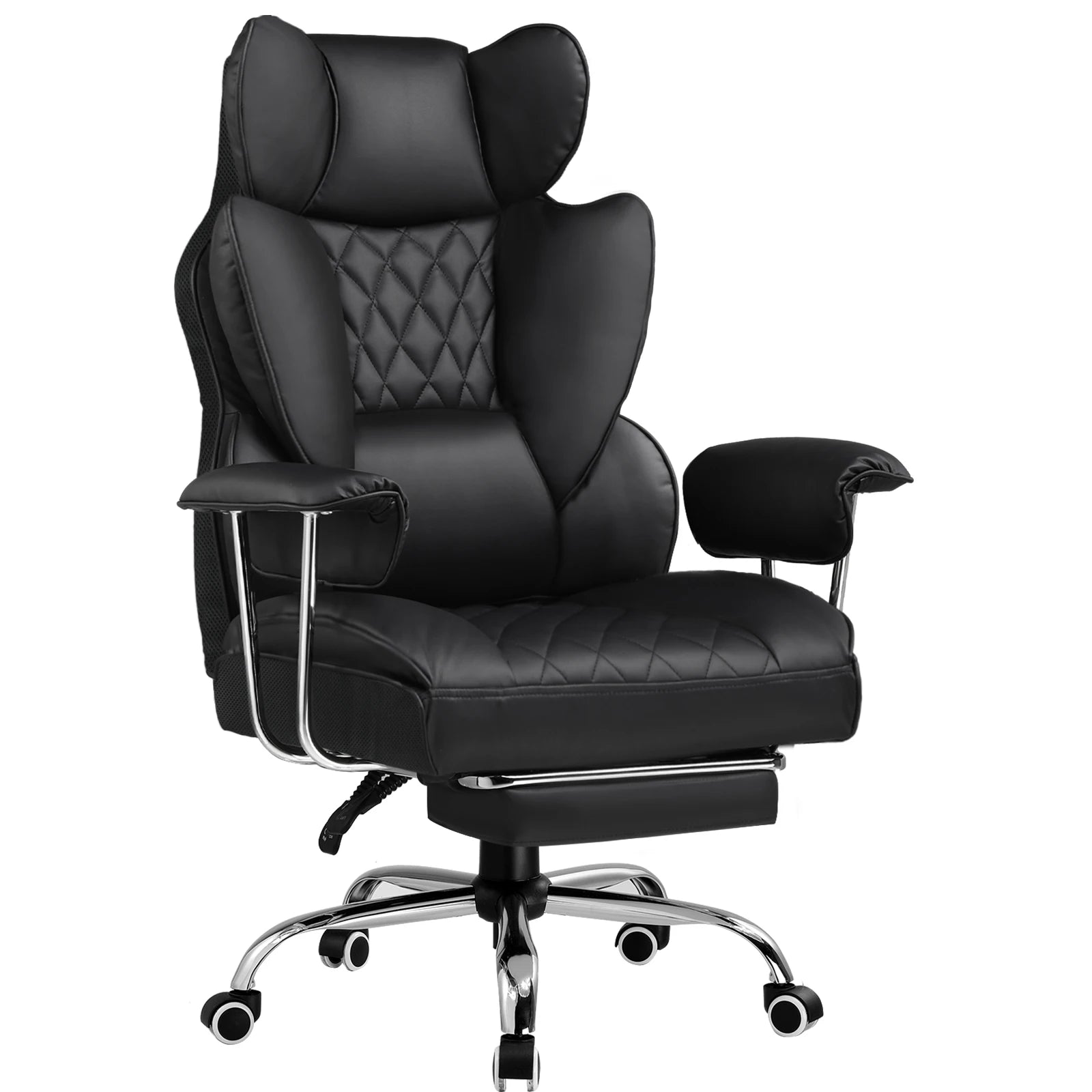 GTPLAYER Ergonomic Gaming Chair – Pocket Spring Lumbar Support, Wide Seat &amp; Adjustable Footrest
