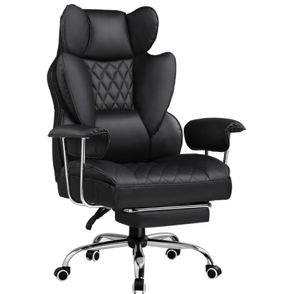 GTPLAYER Ergonomic Gaming Chair – Pocket Spring Lumbar Support, Wide Seat &amp; Adjustable Footrest