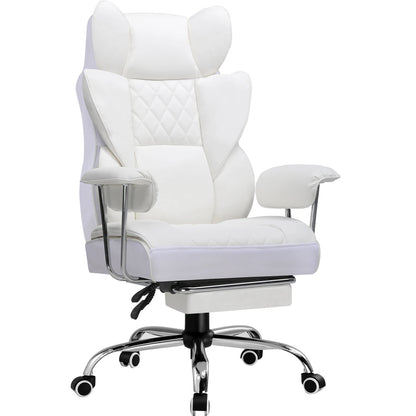GTPLAYER Ergonomic Gaming Chair – Pocket Spring Lumbar Support, Wide Seat &amp; Adjustable Footrest