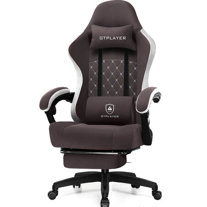 GTPLAYER Ergonomic Gaming Chair – Pocket Spring Cushion, Linkage Armrests &amp; Footrest for Office or Gaming