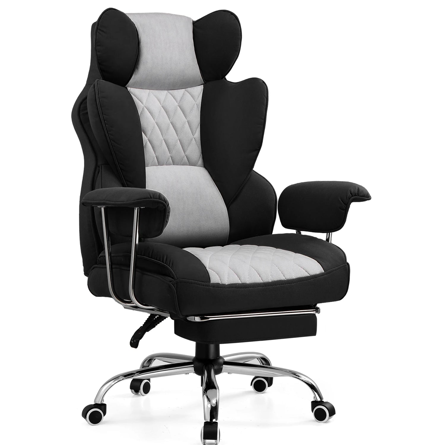 GTPLAYER Ergonomic Gaming Chair – Pocket Spring Lumbar Support, Wide Seat &amp; Adjustable Footrest