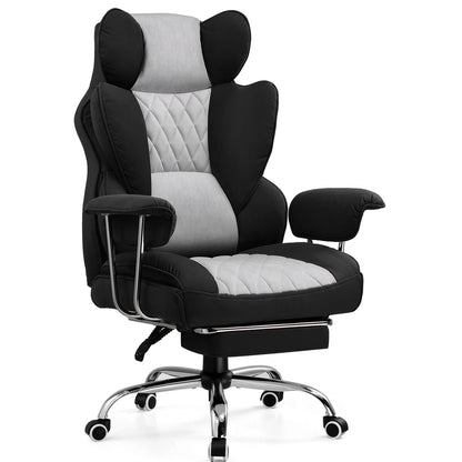 GTPLAYER Ergonomic Gaming Chair – Pocket Spring Lumbar Support, Wide Seat &amp; Adjustable Footrest