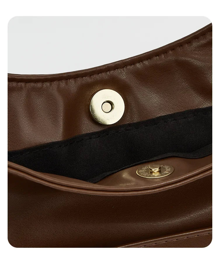 Große, koreanische Umhängetasche, ideal für Pendler, schlichte, modische Retro-Tasche mit weichem Polyesterfutter