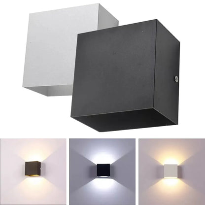 Black LED Wall Light For Indoor and Outdoor Use