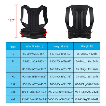 Back Brace Posture Corrector for Women &amp; Men, Adjustable Back Lumbar Support Belt Shoulder Posture Support for Improve Scoliosis