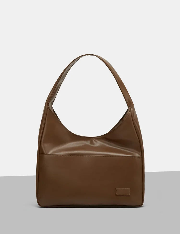 Große, koreanische Umhängetasche, ideal für Pendler, schlichte, modische Retro-Tasche mit weichem Polyesterfutter