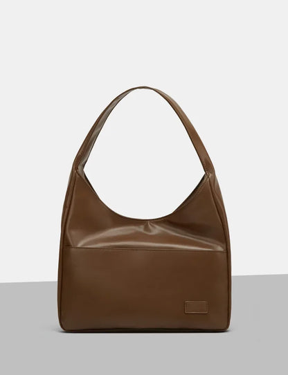 Große, koreanische Umhängetasche, ideal für Pendler, schlichte, modische Retro-Tasche mit weichem Polyesterfutter