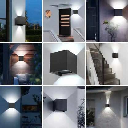 Black LED Wall Light For Indoor and Outdoor Use
