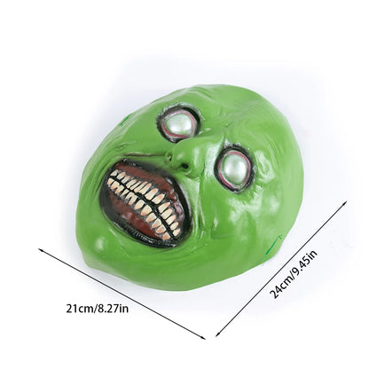 Scary Halloween Mask with White Eyes Evil Devil Mask Smiling Demons Creepy Mask Halloween Party Costume Cosplay Adult Photo Prop