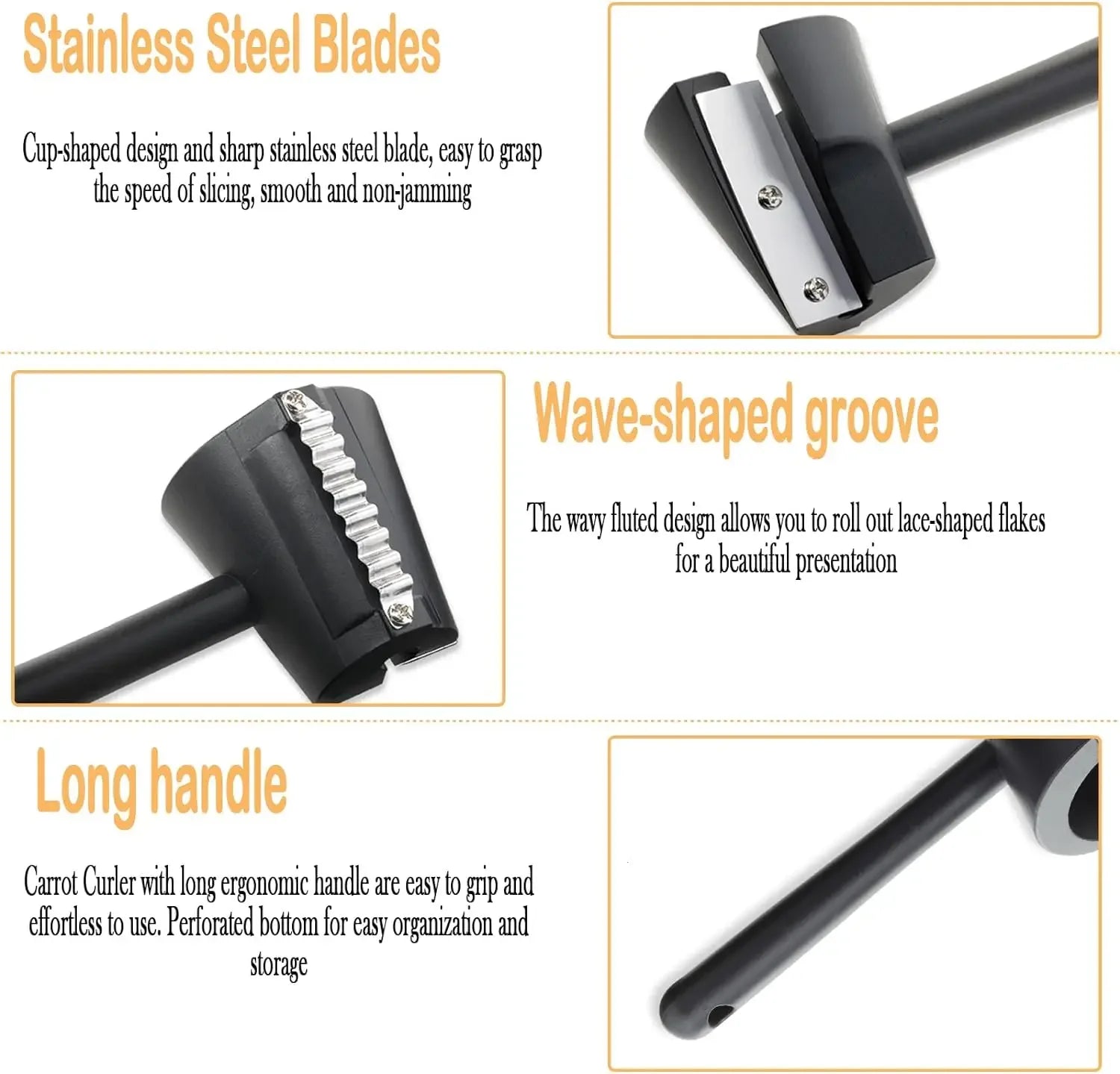 Spiral cutter for fruit and vegetables, creative kitchen utensil