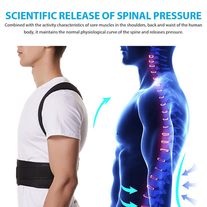 Back Brace Posture Corrector for Women &amp; Men, Adjustable Back Lumbar Support Belt Shoulder Posture Support for Improve Scoliosis