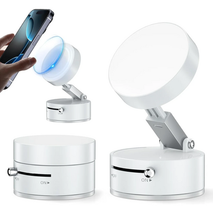 Vacuum Suction Magnetic Phone Holder, Upgrade Magnetic Suction Phone Mount Foldable &amp; Retractable Vacuum Magnetic Phone Stand