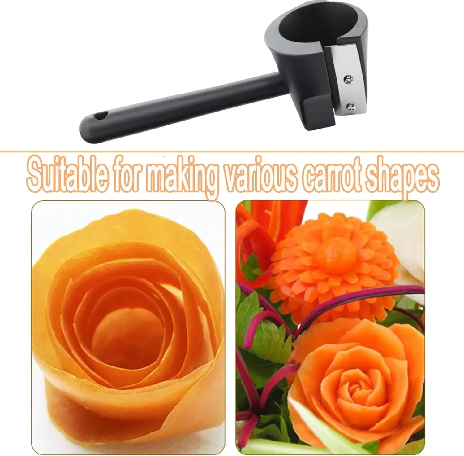 Spiral cutter for fruit and vegetables, creative kitchen utensil