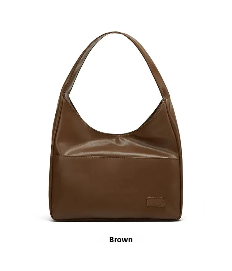 Große, koreanische Umhängetasche, ideal für Pendler, schlichte, modische Retro-Tasche mit weichem Polyesterfutter