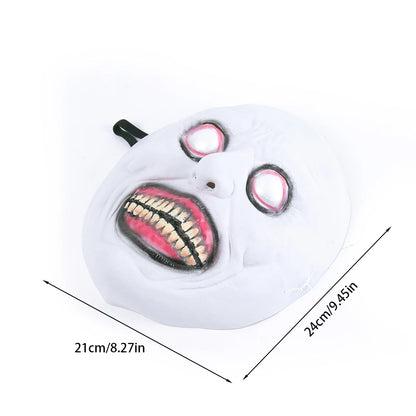 Scary Halloween Mask with White Eyes Evil Devil Mask Smiling Demons Creepy Mask Halloween Party Costume Cosplay Adult Photo Prop