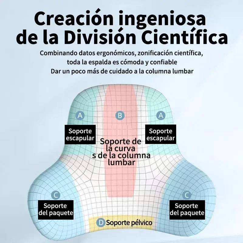 Memory Foam Lumbar Back Cushion – Ergonomic Support Pillow for Car, Office &amp; Gaming Chairs