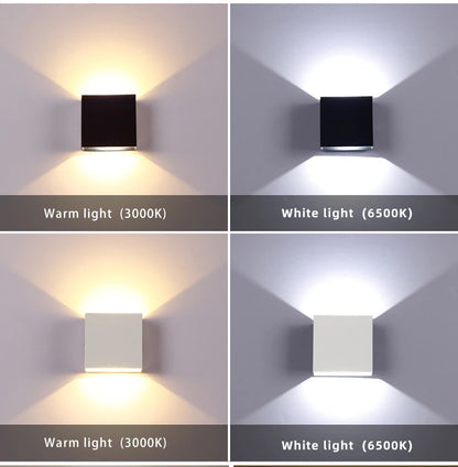 Black LED Wall Light For Indoor and Outdoor Use
