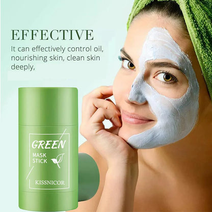 Face Clean Mask Green Tea Cleansing Stick Mask Shrink pores Deep Blackhead Remover facial Cleansing Moisturizing Mask